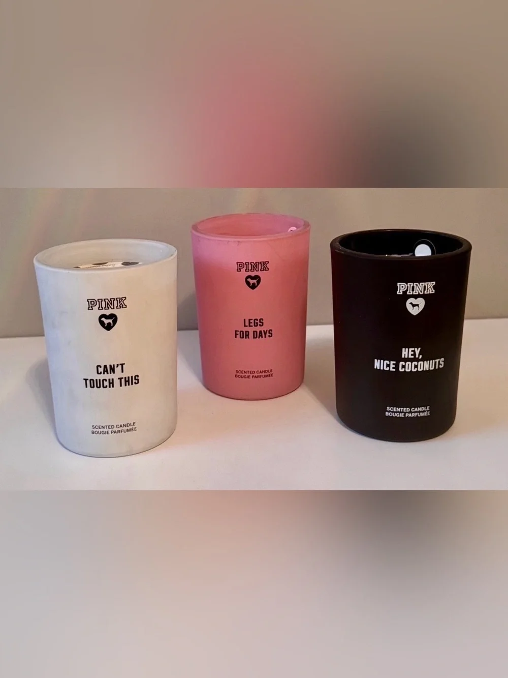 New Vintage Early 2000’s Victoria Secret Pink Trio of Candles